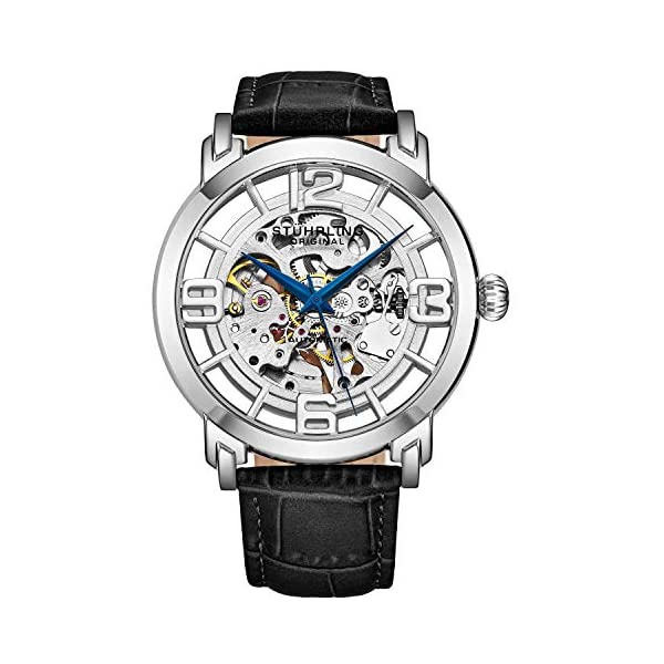 XgD[O IWi rv Stuhrling Original 3964L.1 I[g}`bN jp U[ {v v EHb` Stuhrling Original Skeleton Mens Watch - Winchester Mechanical Automatic Watch Self Wind Mens Dress Watch - with Premium Leather Band