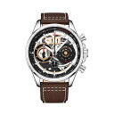 ストゥーリング オリジナル 腕時計 923.01 クロノグラフ メンズ 男性用 レザー 本革 時計 ウォッチ Mens Chronograph Aviator Watch - Skeleton Pilot Watch with Tachymeter and Leather Strap Dress Watches Ace Aviator 45mm Watch