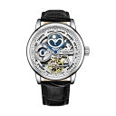 XgD[O IWi rv 3917.1 I[g}`bN  AiOjp U[ {v v EHb` Mens Skeleton Watch Analog Watch Dial Mens Automatic Watch - Dual Time, AM/PM Sun Moon, Genuine Leather Band, Legacy Mens Watches Collection