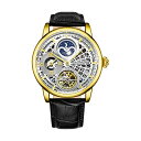 XgD[O IWi rv 3926.2 I[g}`bN  AiOjp U[ {v v EHb` Mens Skeleton Watch Analog Watch Dial Mens Automatic Watch - Dual Time, AM/PM Sun Moon, Genuine Leather Band, Legacy Mens Watches Collection