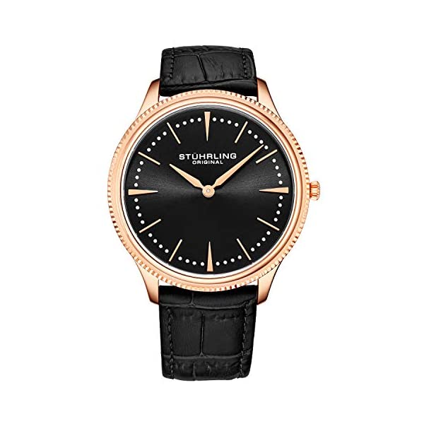 ストゥーリング オリジナル 腕時計 3984.4 アナログ クォーツ メンズ 男性用 レザー 本革 時計 ウォッチ Mens Dress Watch Slim Analog Watch with a Genuine Leather Strap Minimalist Wrist Watch with Quartz Movment Watches for Men