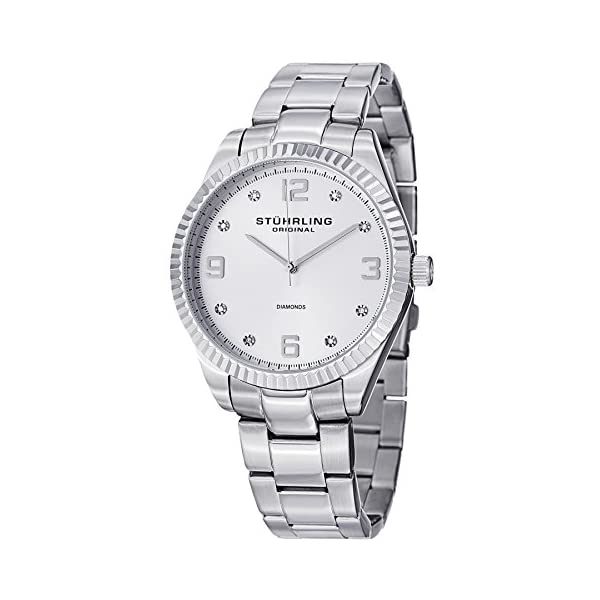 ストゥーリング オリジナル 腕時計 Stuhrling Original 607G.01 メンズ 男性用 時計 ウォッチ Stuhrling Original Men's 607G.01 "Classique Allure" Stainless Steel Watch with Diamonds