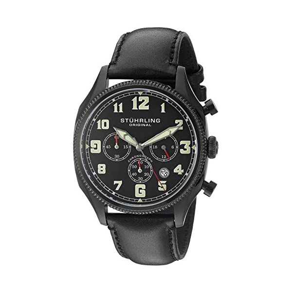 ストゥーリング オリジナル 腕時計 Stuhrling Original 584.02 アナログ クォーツ メンズ 男性用 時計 ウォッチ Stuhrling Original Men's 584.02 Monaco Analog Display Quartz Black Watch