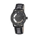 XgD[O IWi rv Stuhrling Original 650.04 NH[c Y jp U[ {v v EHb` Stuhrling Original Men's 650.04 Aviator Quartz Transparent Dial Leather-Strap Black Watch