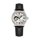 XgD[O IWi rv Stuhrling Original 3952 I[g}`bN  fB[X p U[ {v v EHb` Stuhrling Women's Leather Dress Watch with Crystal-Studded Bezel and Exposed Open-Heart Automatic Movement