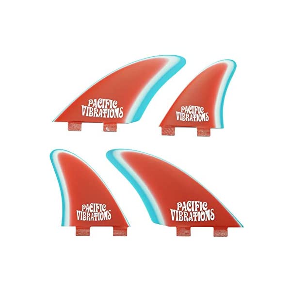 パシフィックバイブレーション サーフィン フィン サーフグッズ マリンスポーツ サーフボード ロングボード PACIFIC VIBRATIONS FCS Base Controllers Surfboard 4 Quad fins Set Fiberglass 3 Colors