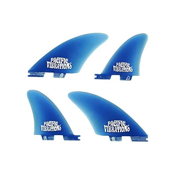 パシフィックバイブレーション サーフィン フィン サーフグッズ マリンスポーツ サーフボード ロングボード PACIFIC VIBRATIONS FCS2 FCSII Controllers Surfboard 4 Quad fins Set Fiberglass Color Blue