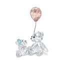 スワロフスキー クリスベア マザー&ベイビーピンク ブルー フィギュア 置物 インテリア プレゼント 贈り物 Swarovski My Little Kris ...