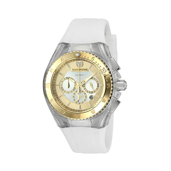 テクノマリーン テクノマリーン 腕時計 ウォッチ 時計 レディース 女性用 Technomarine Women's Cruise Stainless Steel Quartz Watch with Silicone Strap, White, 25 (Model: TM-116002)