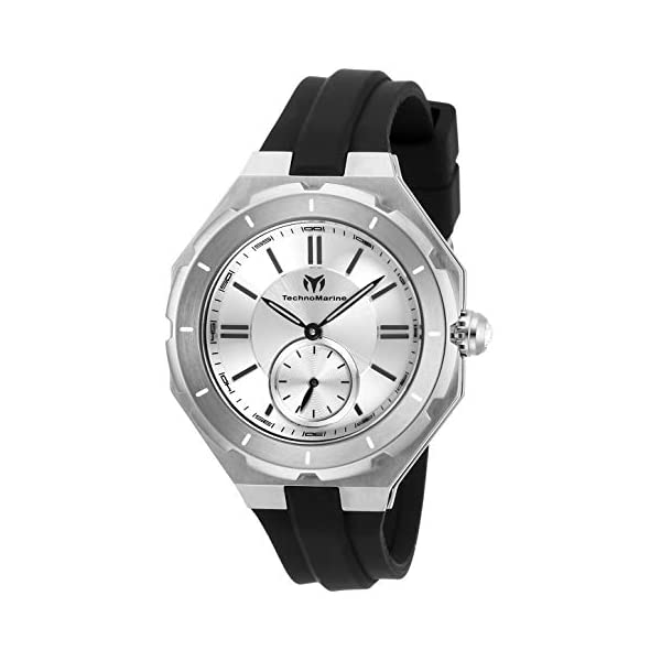 テクノマリーン テクノマリーン 腕時計 ウォッチ 時計 レディース 女性用 Technomarine Women's Cruise Stainless Steel Quartz Watch with Silicone Strap, Black, 17 (Model: TM-118001)