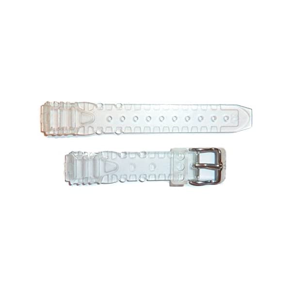 テクノマリーン 腕時計 ウォッチ 時計 替ベルト 替バンド 正規品 純正 ベルト ストラップ 時計ベルト バンド 時計バンド 替えベルト 交換 TechnoMarine 13MM Gel Plastic Watch Strap Band Clear with Silver TechnoMarine Logo Stainless Steel Buckle