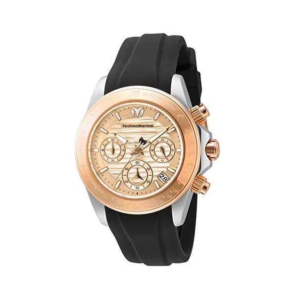 テクノマリーン テクノマリーン 腕時計 ウォッチ 時計 レディース 女性用 TechnoMarine Women's Manta Ray Stainless Steel Quartz Watch with Silicone Strap, Black, 20 (Model: TM-219044)