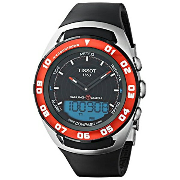 ティソ Tissot 腕時計 メンズ 時計 Tissot Sailing-Touch Mens Black Face Multi-function Watch T056.420.27.051.00