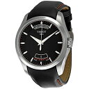 ティソ Tissot 腕時計 メンズ 時計 Tissot T035.407.16.051.01 T-Trend Black Leather Strap Automatic Men's Watch