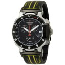 eB\ Tissot rv Y v Tissot Black Dial SS Rubber Chronograph Quartz Men's Watch T0484172705103