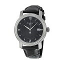 ティソ Tissot 腕時計 メンズ 時計 Tissot Men's Swiss Quartz Stainless Steel and Leather Casual Watch, Color:Black (Model: T0974101605800) その1