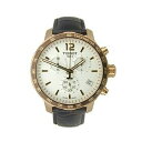 eB\ Tissot rv Y v Tissot Quickster Chronograph Brown Leather Men's watch #T095.417.36.037.00
