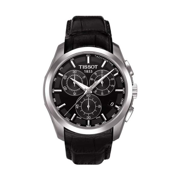 ティソ 腕時計 TISSOT T0356171605100 ウォッチ メンズ 男性用 TissotT035.617.16.051.00 Men's Couturier Black Leather Swiss Quartz Watch with Black Dial