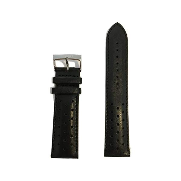 ティソ 腕時計 TISSOT T600038321 ウォッチ 替えバンド 替えベルト ストラップ Tissot V8 22mm Black Perforated Leather Strap Band for T361316A, T039417A, T106417A