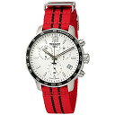 eB\ Tissot rv Y v NBA oXPbg{[ Tissot Men's 'Quickster' Swiss Quartz Stainless Steel and Nylon Watch, Color:Red (Model: T0954171703704)