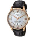 ティソ Tissot 腕時計 メンズ 時計 Tissot Men's 'T-Classic' Swiss Stainless Steel and Leather Automatic Watch, Color:Brown (Model: T0994083603800)