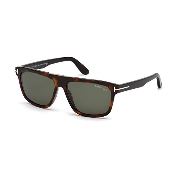 gtH[h TOX TOM FORD FT0628 Tom Ford FT0628 52N Dark Havana Cecilio Rectangle Sunglasses Lens Category 3 Si