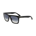 トムフォード サングラス TOM FORD FT0513 Tom Ford FT0513 01W Shiny Black Morgan Square Sunglasses Lens Category 2 Size 5