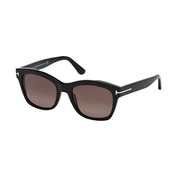 gtH[h TOX TOM FORD FT0614 Tom Ford LAUREN-02 FT 0614 Shiny Black/Brown 52/19/140 Unisex Sunglasses