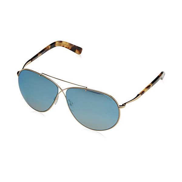 トムフォード サングラス TOM FORD FT0374 28X Tom Ford Women's Eva Aviator Sunglasses in Shiny Rose Gold Blue Mirror FT0374 28X 61