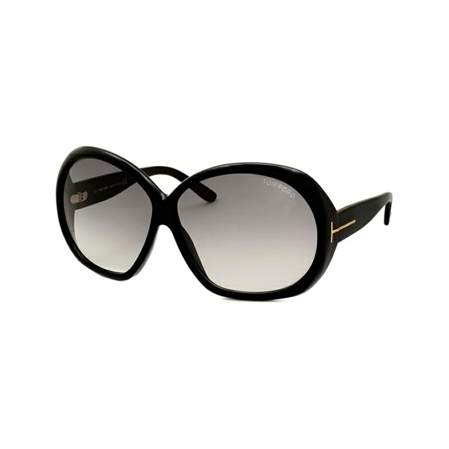 Tom Ford - トムフォード ナタリア ファッション サングラス シャイニー ブラック/グレー グラデーション Tom Ford Natalia Fashion Sunglasses: Shiny Black/Gray Gradient TF120/S