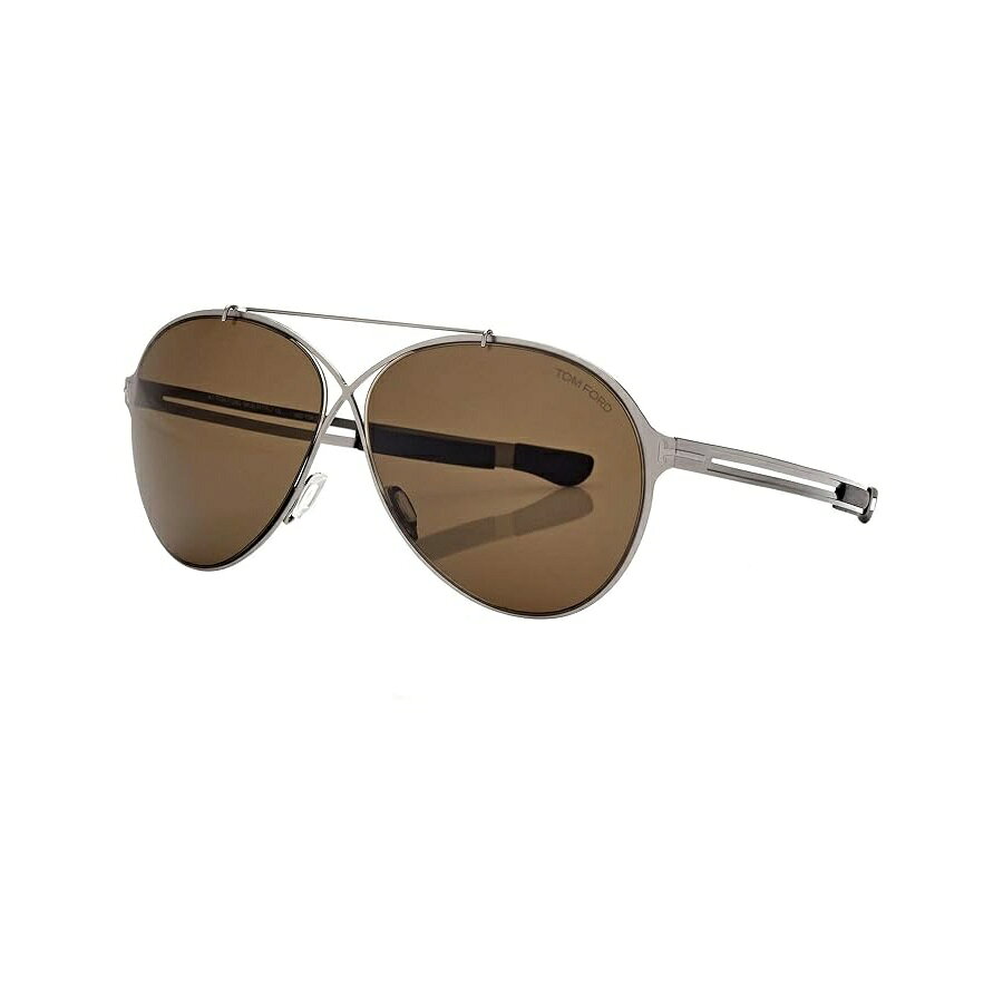トムフォード サングラス FT 0828 ロコ 14J シャイニー ライト ルテニウム/Roviex レンズ Sunglasses Tom Ford FT 0828 Rocco 14J Shiny Light Ruthenium/Roviex Lenses