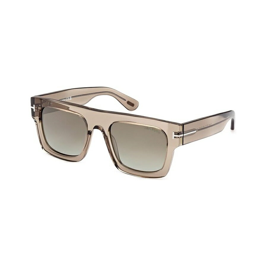 Tom Ford - トムフォード FAUSTO FT 0711 トランスペアレント ブラウン/グリーン 53/20/145 ユニセックス サングラス Tom Ford FAUSTO FT 0711 Transparent Brown/Green 53/20/145 unisex Sunglasses