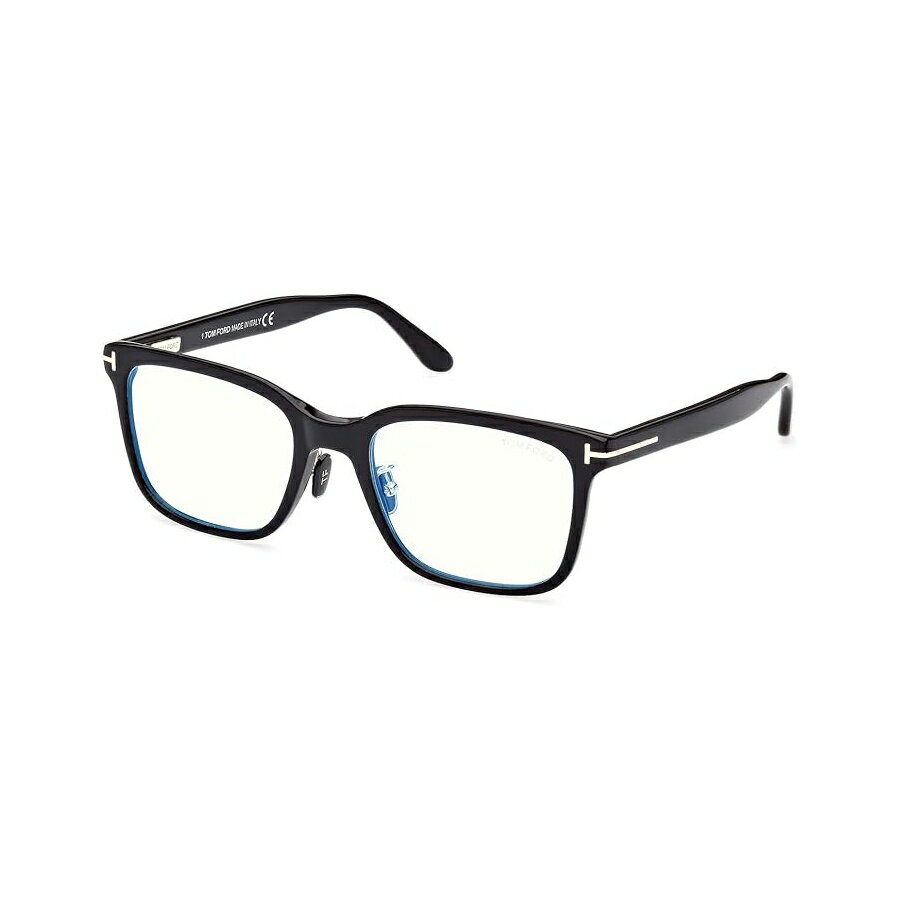 Tom Ford - トムフォード メガネ 眼鏡 サングラス FT 5853 -D-B アジアンフィット 001 シャイニーブラック,tロゴ/ブルーブロック Tom Ford Eyeglasses FT 5853 -D-B Asian fit 001 Shiny Black,t Logo/Blue Bloc