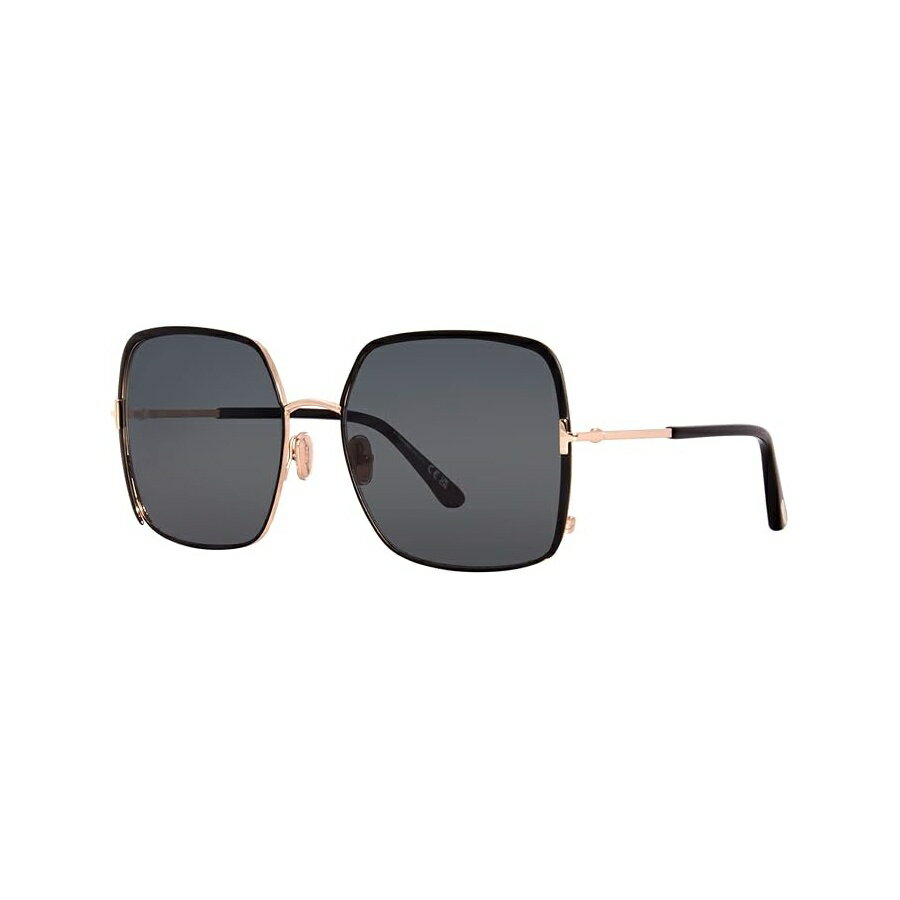 Tom Ford - トムフォード サングラス FT 1006 ラファエラ 02A シャイニー ローズ ゴールド t ロゴ/スモーク レンズ Tom Ford Sunglasses FT 1006 Raphaela 02A Shiny Rose Gold, t Logo/Smoke Lens