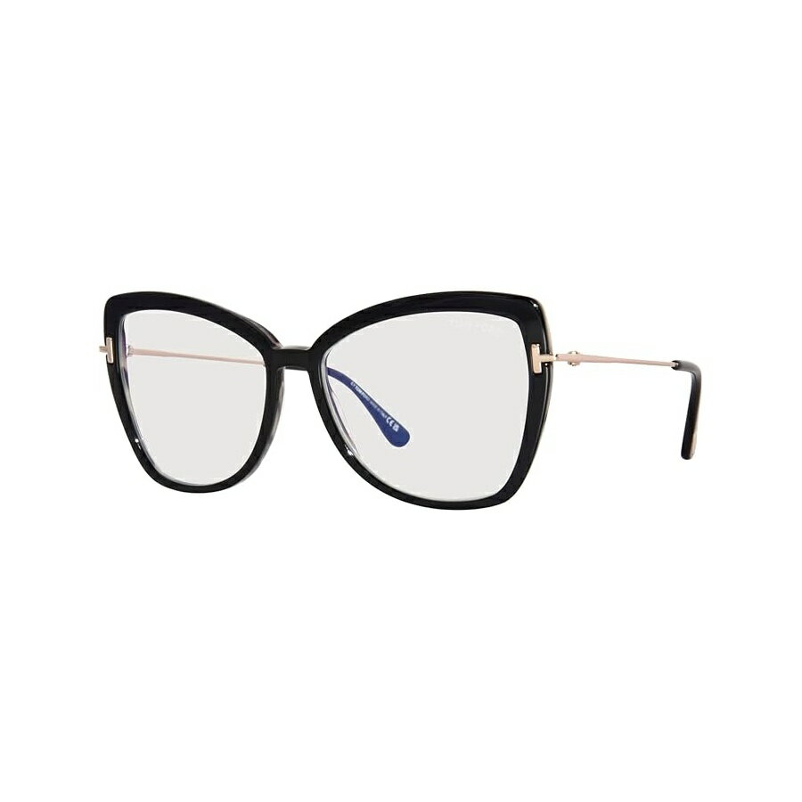 Rakuten - トムフォード TF5882-B 005 眼鏡 レディース シャイニーブラック/サンドハバナ フルリム 55mm Tom Ford TF5882-B 005 Eyeglasses Women's Shiny Black/Sand Havana Full Rim 55mm
