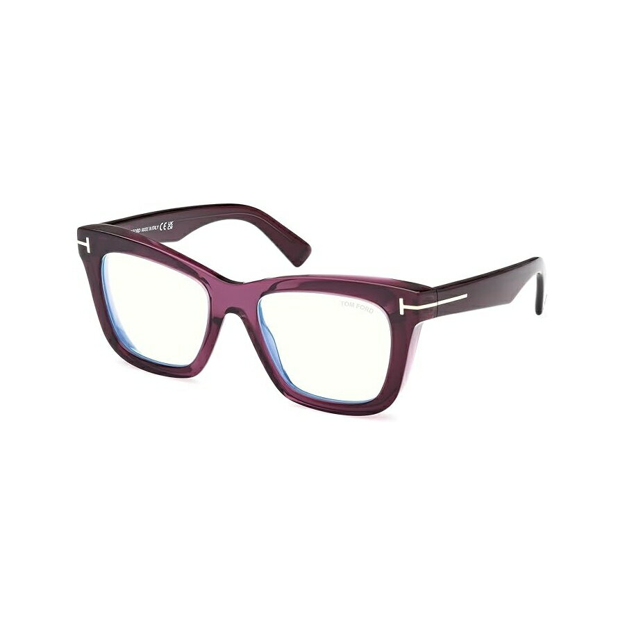 Tom Ford - トムフォード メガネ 眼鏡 サングラス FT 5881 -B 081 シャイニー バイオレット/ブルー ブロック レンズ Tom Ford Eyeglasses FT 5881 -B 081 Shiny Violet/Blue Block Lenses