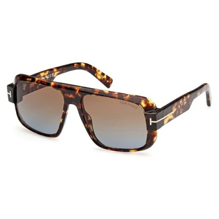 Rakuten - トムフォード ターナー FT 1101 ダーク ハバナ/ライト ブラウン シェード 58/15/140 メンズ サングラス Tom Ford TURNER FT 1101 Dark Havana/Light Brown Shaded 58/15/140 men Sunglasses