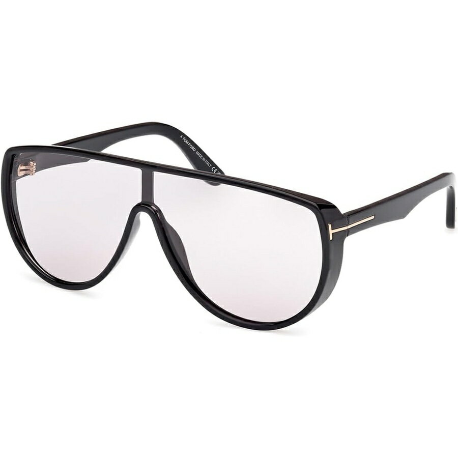 Rakuten - トムフォード FT1182 01A サングラス シャイニー ブラック/フォトクロミック ライト グレー シールド 138mm Tom Ford FT1182 01A Sunglasses Shiny Black/Photochromic Light Grey Shield 138mm