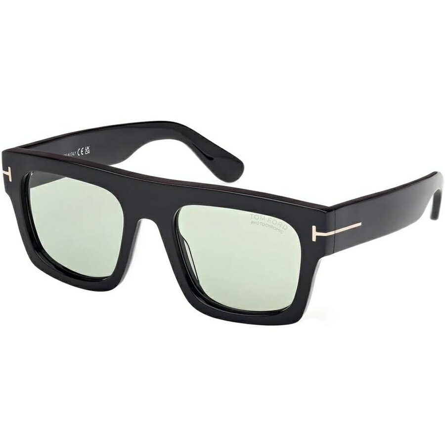 トムフォード ファウスト グリーン フォトクロマチック ブロウライン メンズ サングラス FT0711 01N 53 Tom Ford Fausto Green Photochromatic Browline Men's Sunglasses FT0711 01N 53