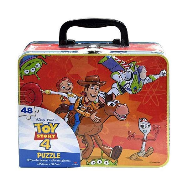 トイストーリー4 ジグソーパズル ボックス 持ち運びバッグ おもちゃ グッズ Toy Story 4 Large Lunch Tin Box with 48pc Puzzle Inside