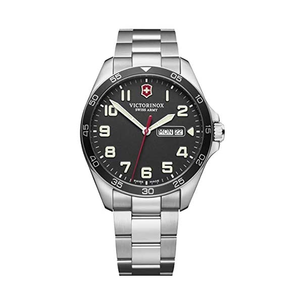ビクトリノックス VICTORINOX 腕時計 ウォッチ ストラップ メンズ 男性用 スイス アーミー マルチツール Victorinox Men's Fieldforce Analog Quartz Watch with Stainless Steel Strap, Metallic, 21 (Model: 241849)