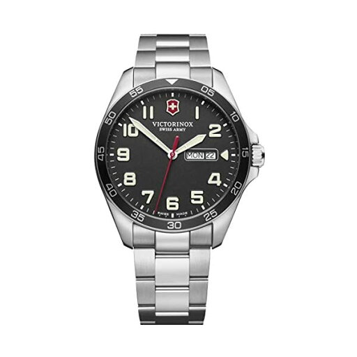 ビクトリノックス VICTORINOX 腕時計 ウォッチ ストラップ メンズ 男性用 スイス アーミー マルチツール Victorinox Men's Fieldforce Analog Quartz Watch with Stainless Steel Strap, Metallic, 21 (Model: 241849)