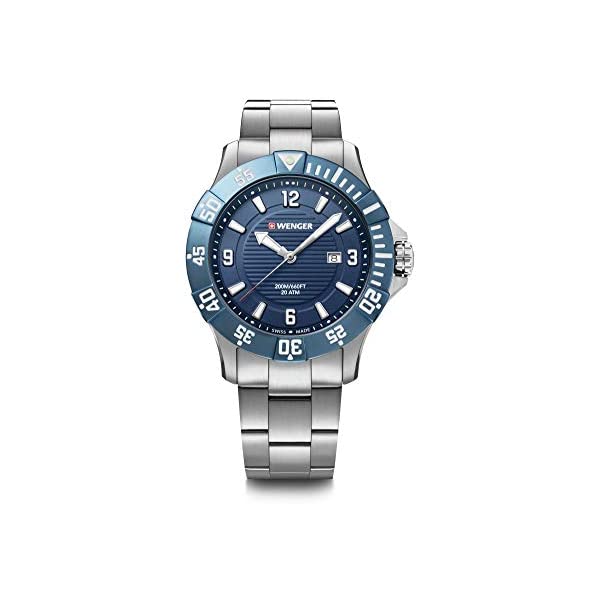 ウェンガー 腕時計（メンズ） ウェンガー WENGER 腕時計 ウォッチ 時計 Wenger Seaforce Watch Blue Dial, Stainless Steel Bracelet