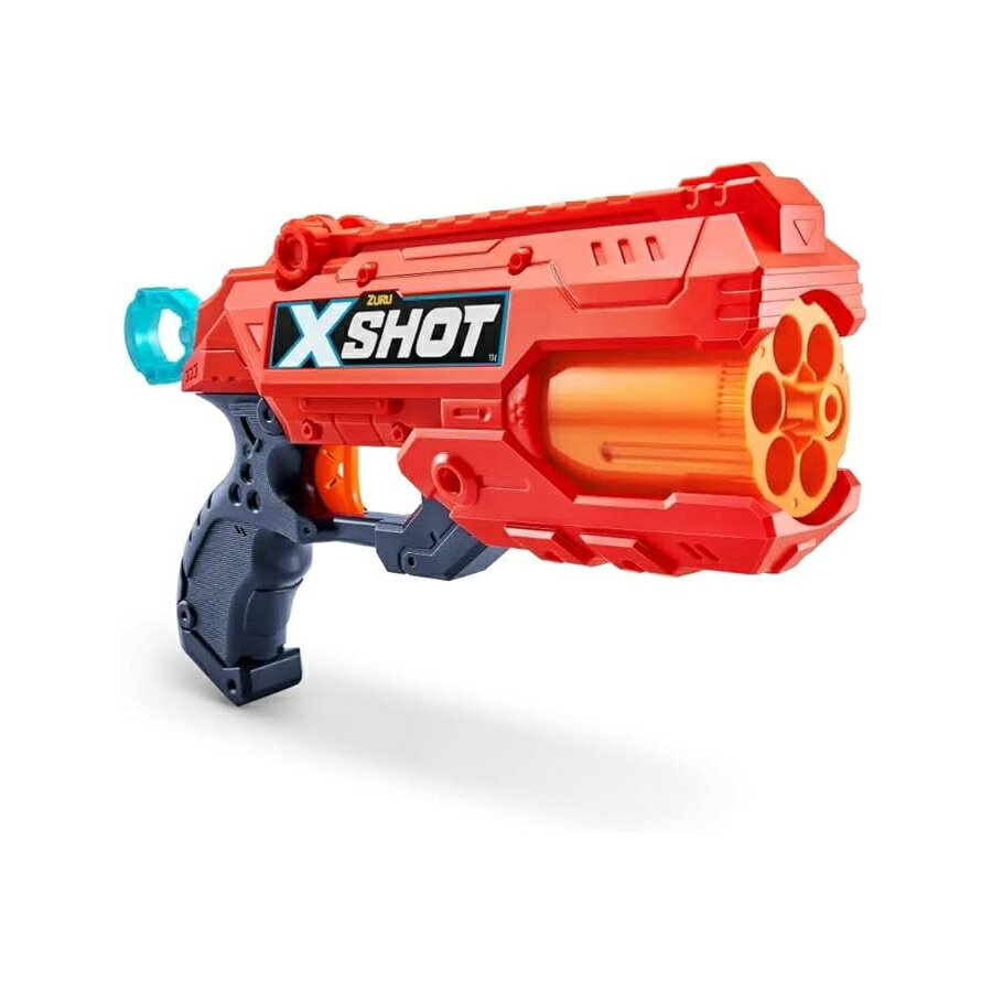 豪華な X-Shot Excel Double Reflex 6 フォームダーツブラスター、ダーツ 16 本付き、マルチカラー、36433 LUXURIATE X-Shot Excel Double Reflex 6 Foam Dart Blaster with 16 Darts Multicolor, 36433