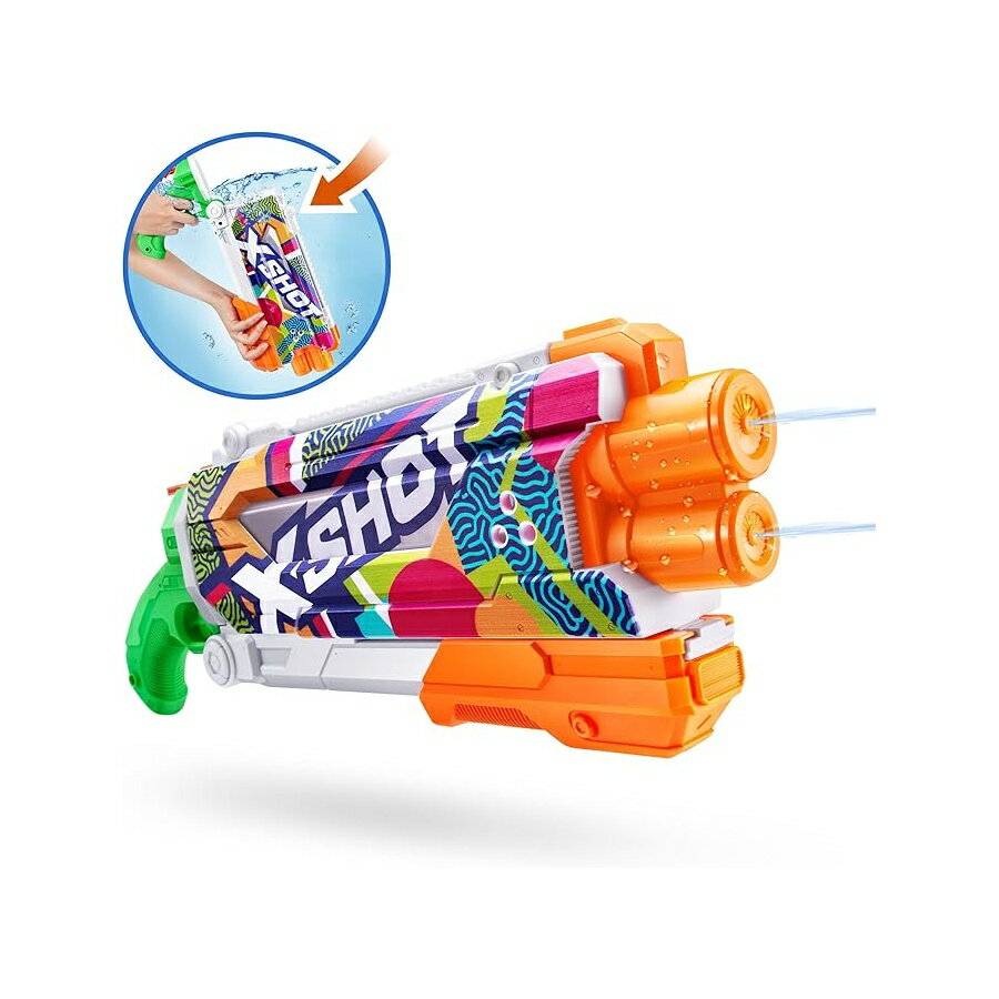 XSHOT 水高速充填スキン ポンプ アクション ウォーター ブラスター リップル ウォーター カモ by ZURU XSHOT ウォーターガン (わずか 1 秒で水が充填されます ) XSHOT Water Fast-Fill Skins Pump Action Water Blaster Ripple Water Camo by ZURU XSHOT Watergun (Fills