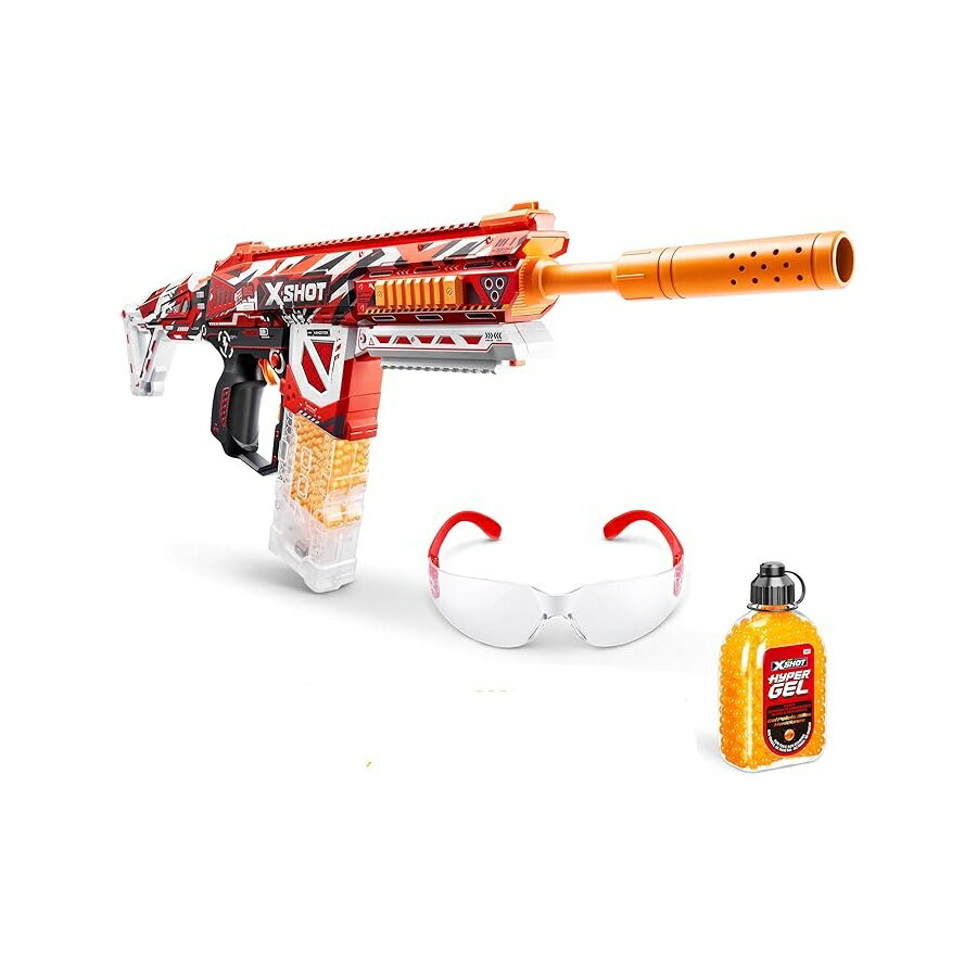 XSHOT ハイパー ジェル HPG-700 ブラスター、半自動および全自動ジェル ブラスター & 20,000 ハイパー ジェル ペレット、700 容量マグ、アイウェア、対象年齢 14 歳以上 by ZURU XSHOT Hyper Gel HPG-700 Blaster, Semi and Fully Automatic Gel Blaster & 20,000 Hyper Gel