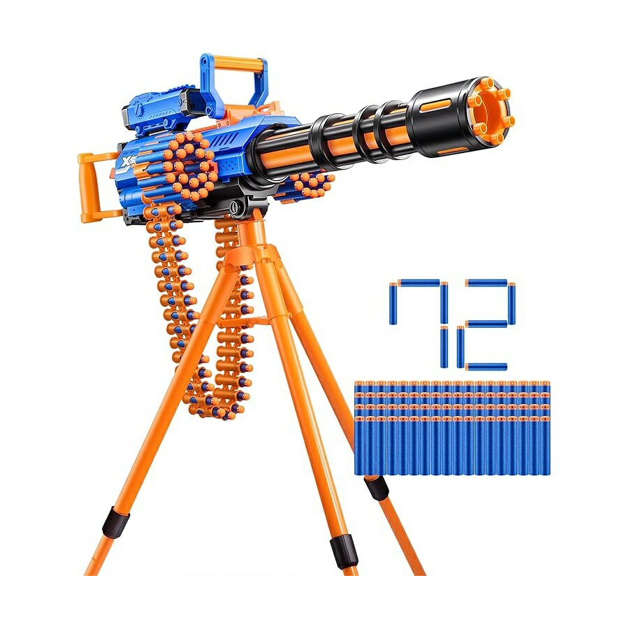 X-Shot Insanity Motorized Rage Fire by ZURU 72 ダーツ、エアポケットテクノロジーダーツ、ダーツストレージ、ブラストパワー、自動フィードベルト、三脚とスコープ、屋外おもちゃ、男の子、女の子、ティーン、大人用 X-Shot Insanity Motorized Rage Fire by ZURU 72