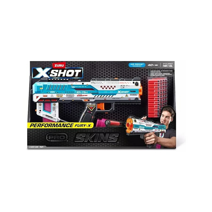 XSHOT スキン プロ シリーズ フューリー X 40 ダーツ トイガン XSHOT Skins Pro Series Fury-X 40 Darts Toy Gun