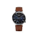 cFby rv ZEPPELIN v EHb` Zeppelin LZ120 Rome Watch | Blue/Brown Leather