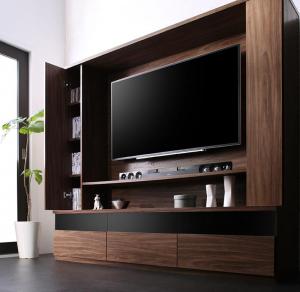 乐天商城 - 壁掛け ハイタイプテレビボード テレビボード テレビ台 TV台 ハイタイプ 壁掛けテレビ 55型 55インチ 大型テレビ 収納 収納付き AVラック ウォールナット 50型 50インチ 幅180
